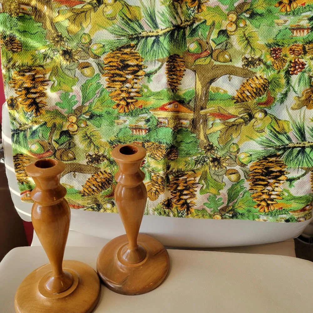 Vintage Woodland Scene Kitchen Linen ~ Towel or Tapestry ~ Nature ~ Pretty